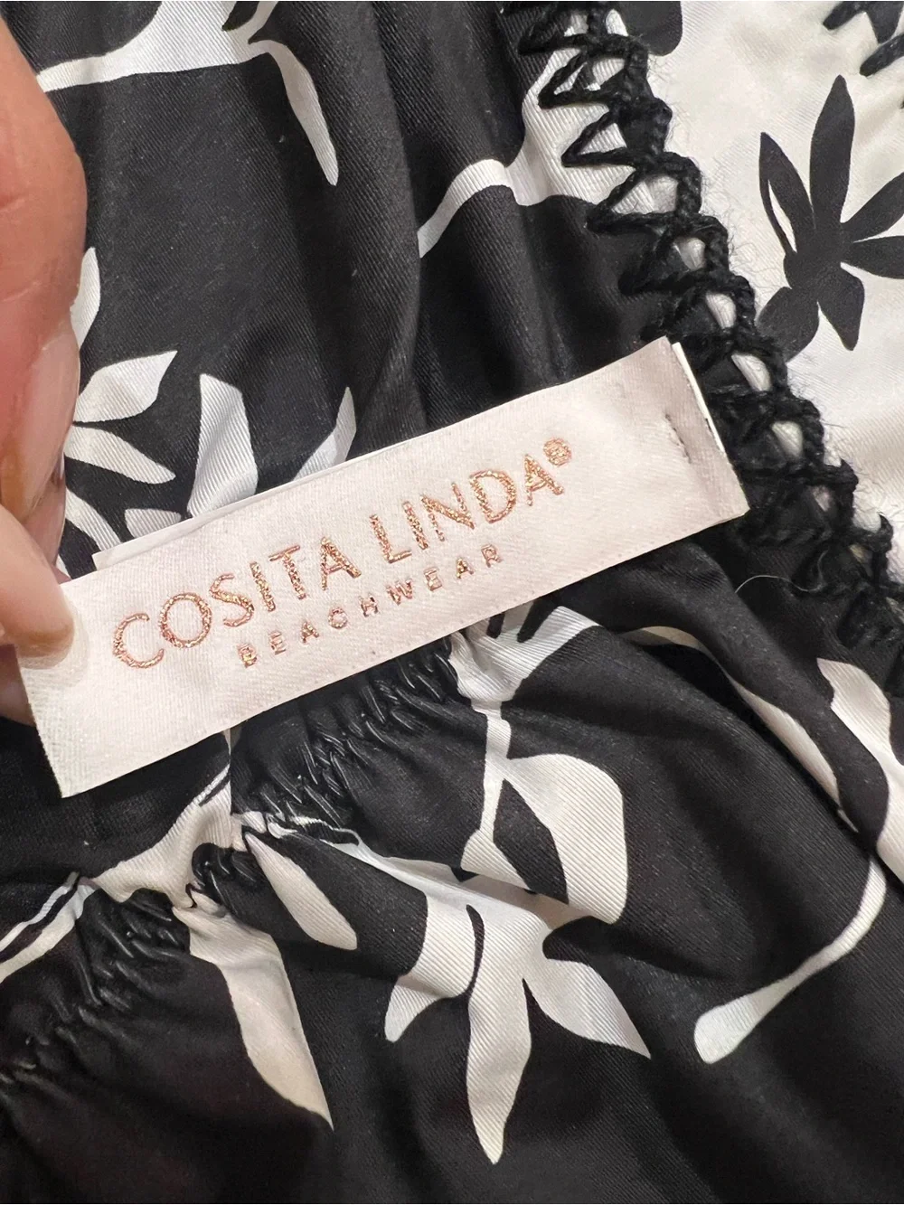 Cosita Linda Nature’s Nomads Reversible Bikini Set Black White L NWT